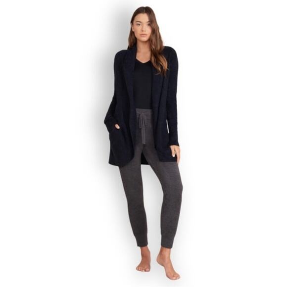 Barefoot Dreams CozyChic Lite Circle Cardigan in Black Small NWT - Picture 1 of 10